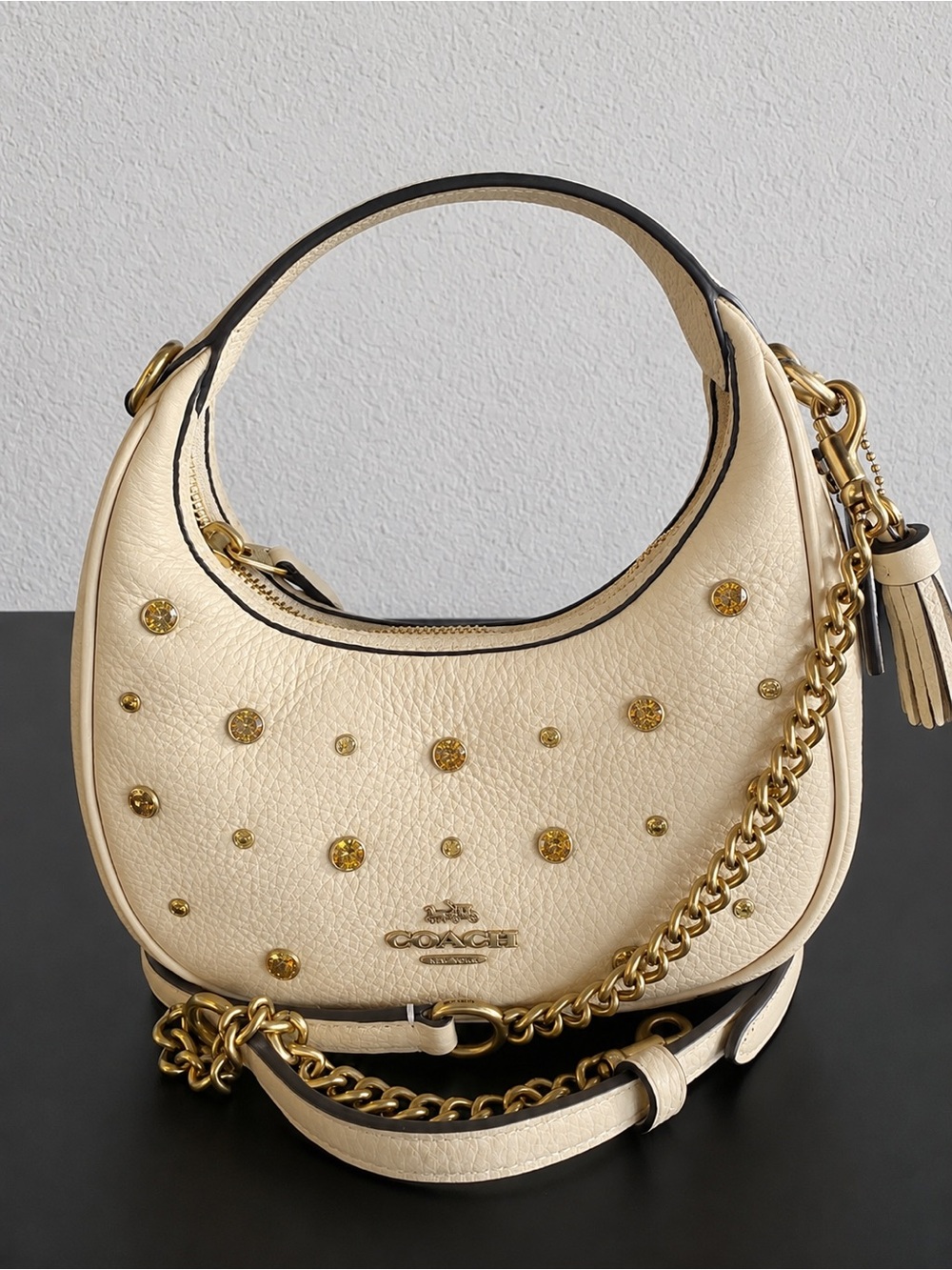 Coach Carmen Mini Crossbody Bag With Crystal/Floral Print CAK87/CAK90